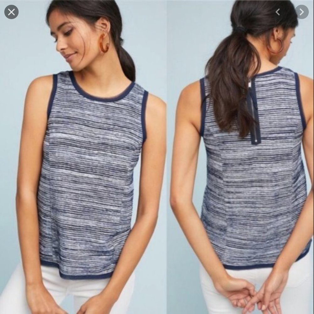 ANTHROPOLOGIE VANESSA VIRGINIA Indira Striped Top